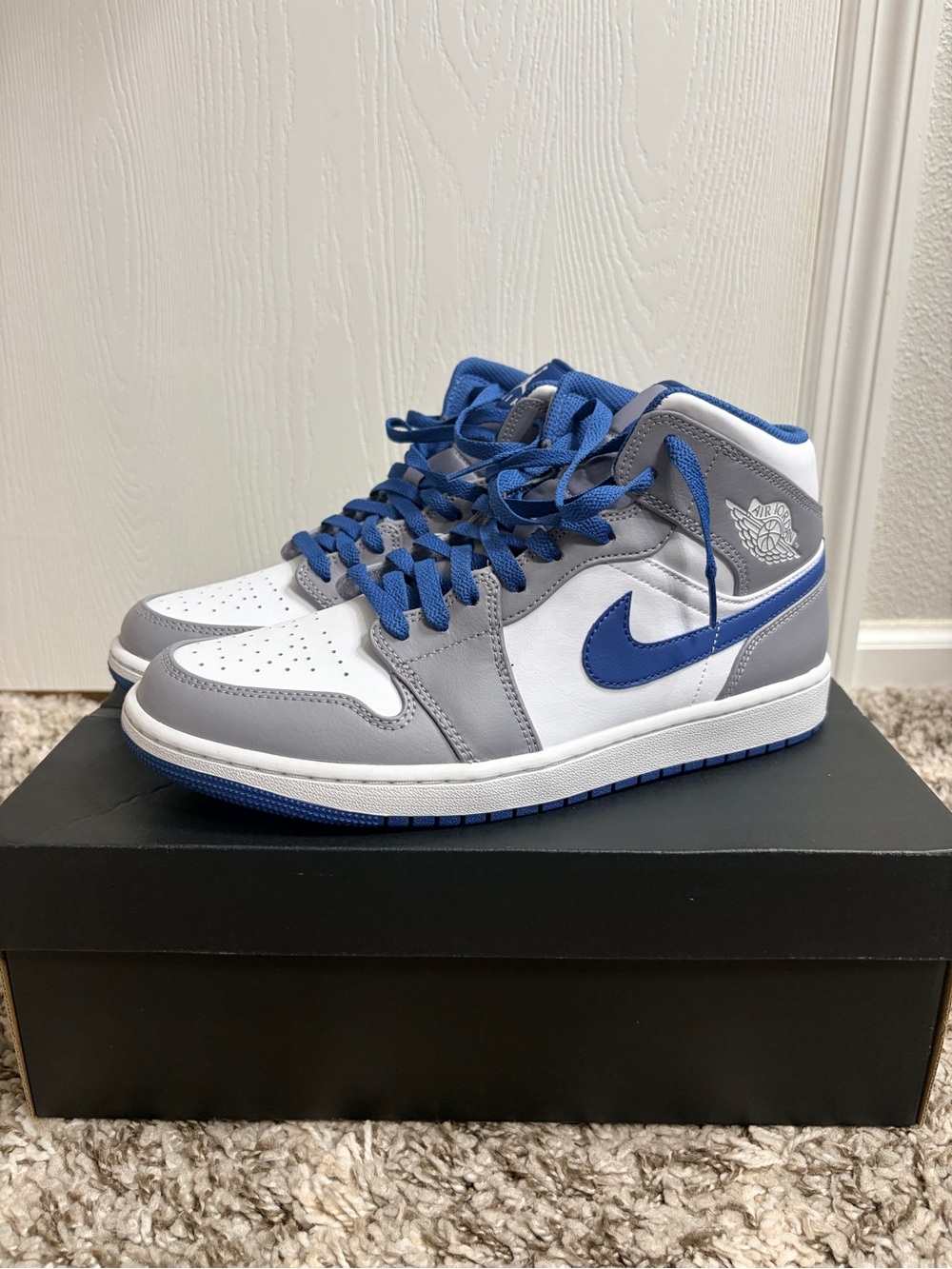 Air Jordan 1 Mid Cement True Blue 9.5 Men’s